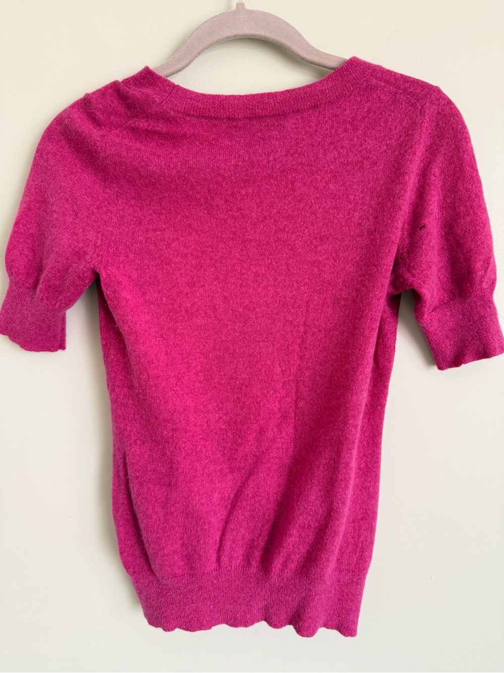 Banana Republic Hot Pink Short-Sleeve Crewneck Sweater - Picture 2 of 5
